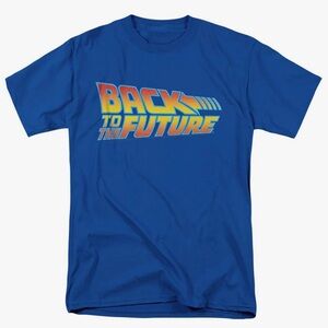 Back to the Future Pop Culture Movie T-Shirt, Royal Blue, Size Small